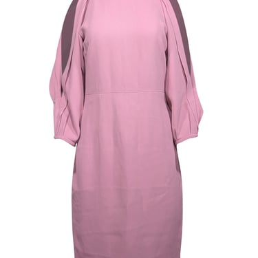 Cushnie et Ochs - Pink Cold Shoulder Long Sleeve Dress Sz 6