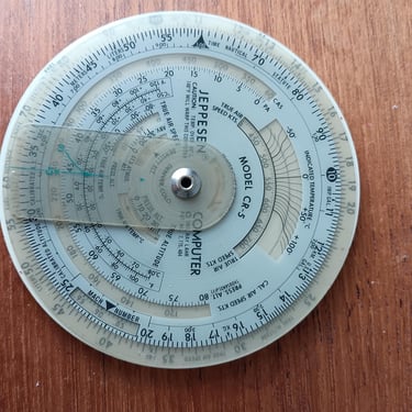 Jeppesen CR5 Circular Flight Computer | Vintage Aviation Item 