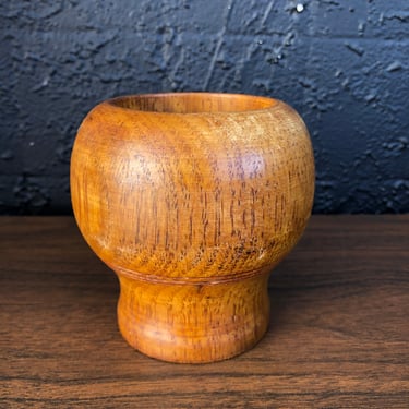 Midcentury Turned Wood Vessel