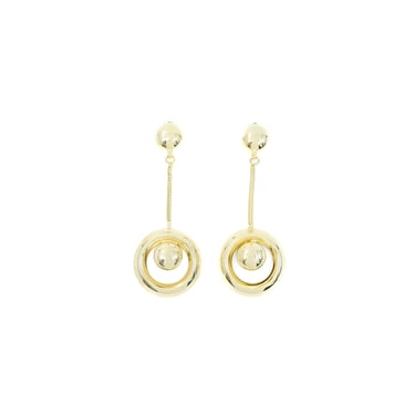 Goldtone Orb Drop Earrings