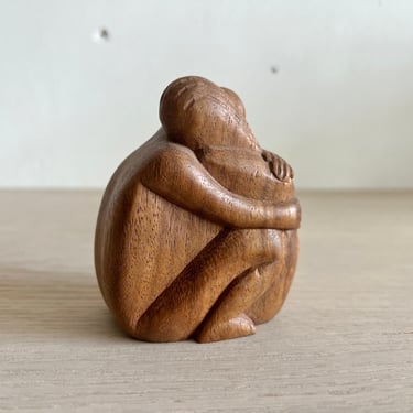 Wooden Hugging Sculpture