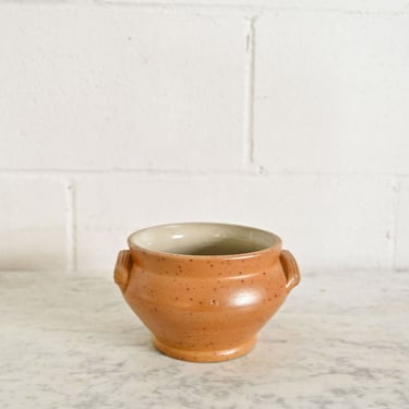 vintage French stoneware handled bowl