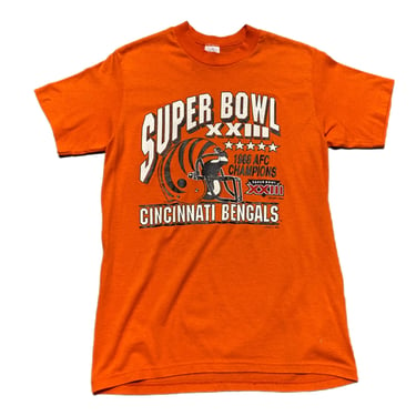 (M) Orange 1988 Bengals Super Bowl T-Shirt 070822 RK