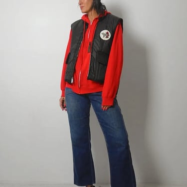 1980's Patch Quilted Puffer Vest