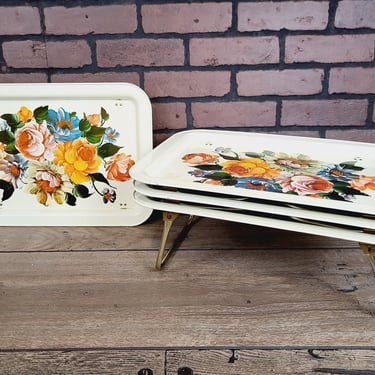 All Purpose Vintage Flower Lap TV Folding Tray 