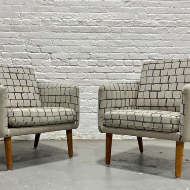 PAIR - Danish Mid Century Modern TEAK + Wool ARMCHAIRS, c. 1960’s 