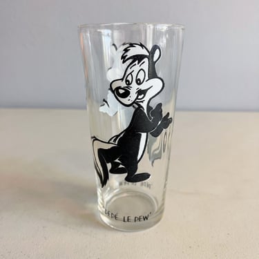 Vintage 1973 Looney Tunes Pepsi Glass Warner Brothers Pepe Le Pew 