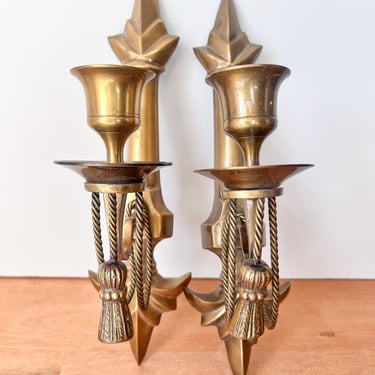 Gothic Victorian Wall Candlesticks, Vintage Pair Wall Sconces Black Candle  Holders, Gothic Home Decor 