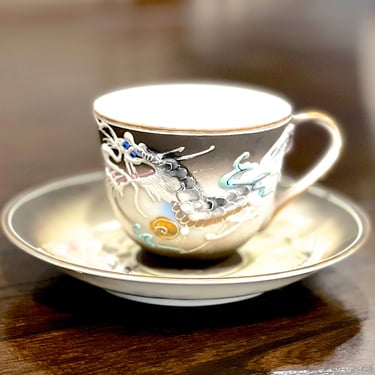 VINTAGE: Betson Hand Painted Dragonware Tea Cup & Saucer Vintage - Small Set - Made in Japan - Collectable - SKU 22-D-00035152 