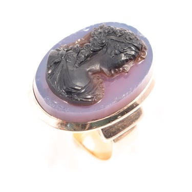 Agate Cameo Ring