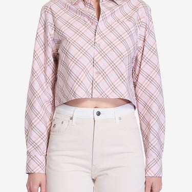 Burberry Women Cropped Check Shirt