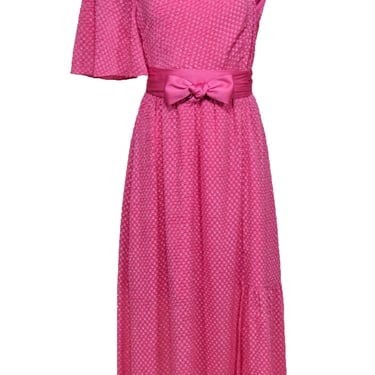 Three Floor - Pink Belted One-Sleeve Maxi Dress Sz 8