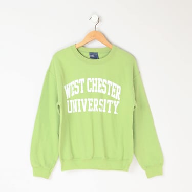 Vintage 90s West Chester University Sweatshirt - college, light green, preppy, crew neck, pullover - Men's M 