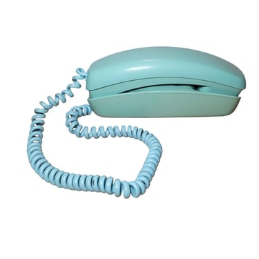 Mid Century Pacific Bell Trimline Touch Tone Aqua Blue Corded Telephone Phone... 