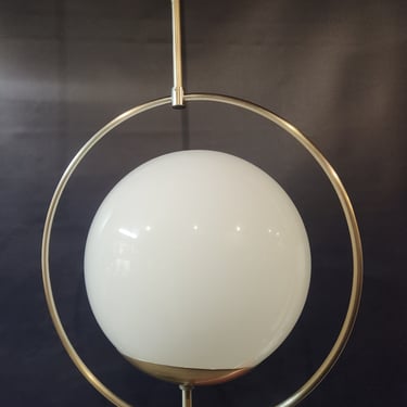 Contemporary Ring and Globe Pendant Light