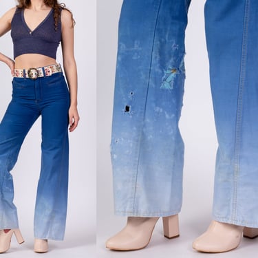 70s Sun-Faded Distressed Unisex Jeans - 29