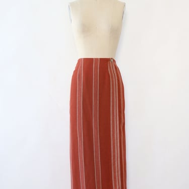 Terracotta Woven Stripe Skirt XS/S