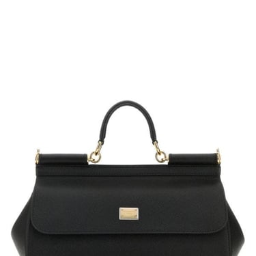 Dolce &amp; Gabbana Woman Black Leather Medium Sicily Handbag