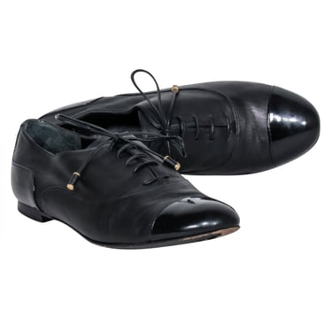 Moschino Cheap & Chic - Black Leather Oxfords Sz 8.5