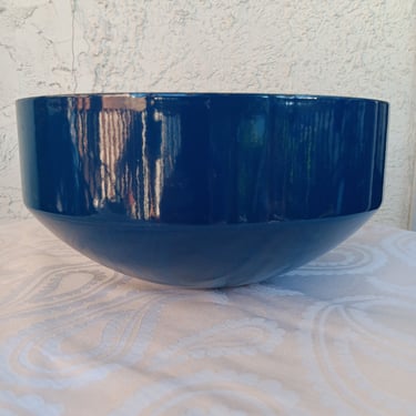Copco Enamel Mixing Bowl Blue and White | Midcentury Made in Switzerland 