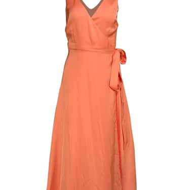 Derek Lam - Sunset Sherbet Orange Sleeveless Wrap Dress Sz 00