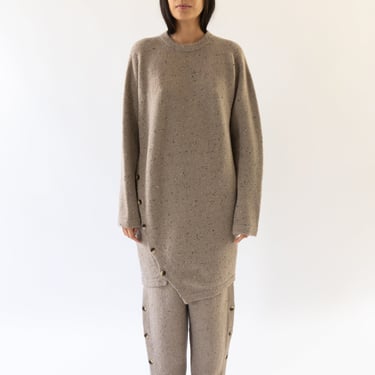 Button Tunic in Stoneware Tweed