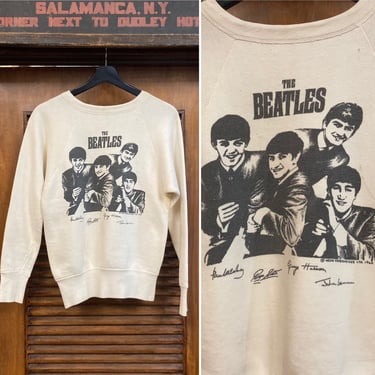 Vintage 1960’s Dated 1963 Beatles Band Authentic Cotton Pop Art Sweatshirt, 60’s Rock Band, Vintage Beatles, Vintage Clothing 