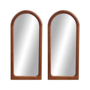 Pair of Arched Teak Mirrors, 1960s 