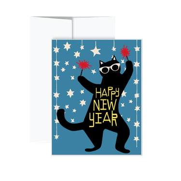 Holiday Card - Happy New Year Cat