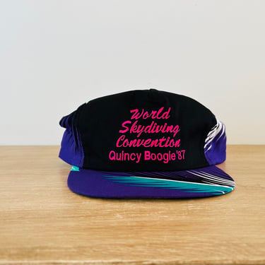 Vintage 1987 World Skydiving Convention Quincy Boogie Hat 