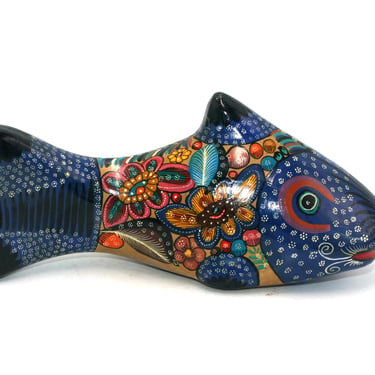 Vintage Mexican Folk Art Pottery Fish by Consuelo Lopez 