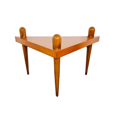 #1154 Triangular Wood Side Table