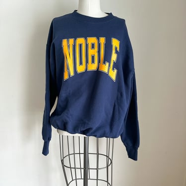 Vintage 1990s Noble Varsity Sweatshirt / M 