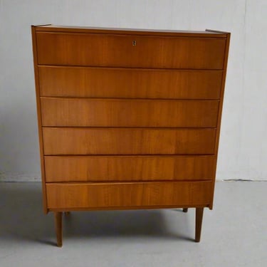 Danish Teak Six Drawer Dresser - #A1519