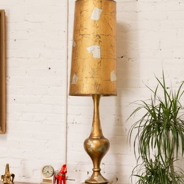 1960’s Gold Leaf Vintage Table Lamp