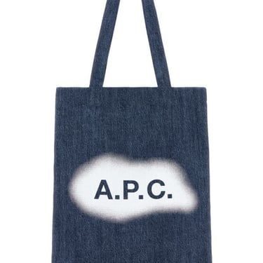 A.P.C. Blue Denim Lou Shopping Bag