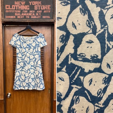 Vintage 1960’s Clara Bow Print Mod Pop Art Knit Dress, All Over Print, Clara Bow, Mod, Knit Dress, Pop Art Print, 1960’s Fashion, Vintage 