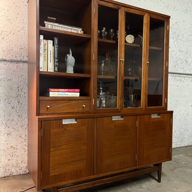 Mid Century Refinished Compact Hutch by American of Martinsville 