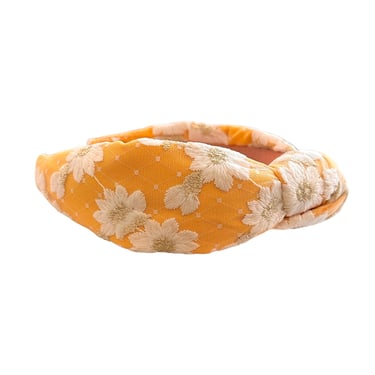 Sample Sale Marigold Floral Embroidered Knotted Headband