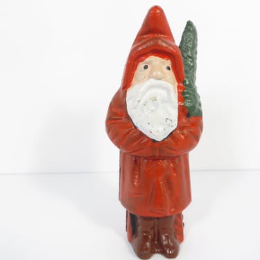 Vintage Cast Iron Santa Claus Bank 