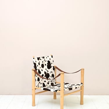 MidCentury Safari Chair by Elias Svedberg, Original 1950s Scandinavian Vintage Design Home Decor 