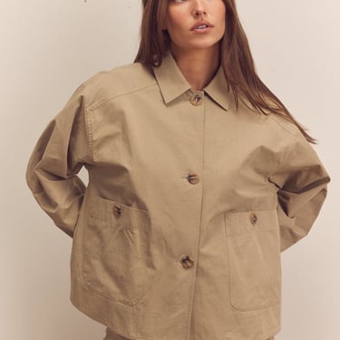 amente Button-Down Worker Jacket - Sage