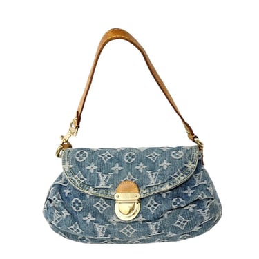 Louis Vuitton Denim Logo Shoulder Bag