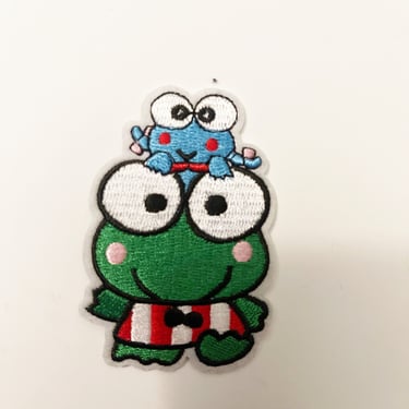 Keroppi Patch Frog Patches Froggy Character Patches Iron On or Sew On Patch DIY Jacket Shirt Backpack Applique Two Frogs 