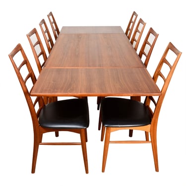 Apartment-Sized Danish Teak Expanding Rectangle Dining Table