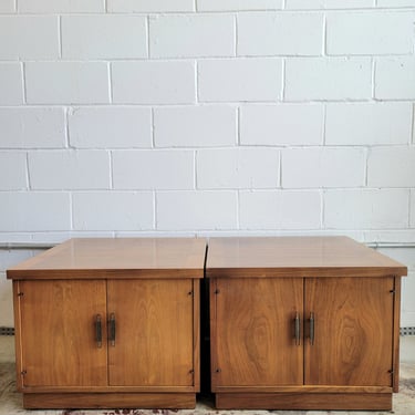 Pair of Mid Century Storage End Tables