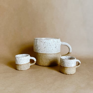 Miniature Farmhouse Ceramic Mug in Speckled Oat 