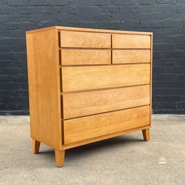 Mid-Century Modern Birch Highboy Dresser by Russell Weight, c.1960’s 