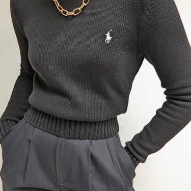 90s Ralph Lauren Onyx Cotton Sweater