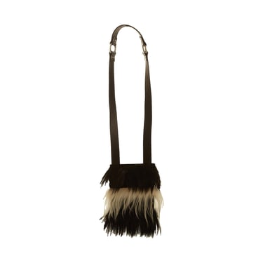 Dolce &amp; Gabbana Black Fur Shoulder Bag